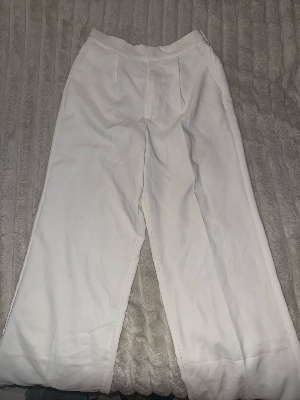 Love Tree White High-Rise Wide-Leg Pants
